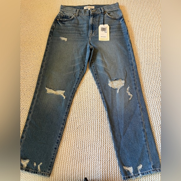 Current/Elliot Boyfriend Deconstructed Jeans Sz 26 Style CE1013CN14 Rainfall - Picture 1 of 7